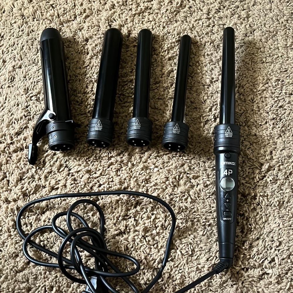 Amika Switch Base Curling Iron With Several Attachments